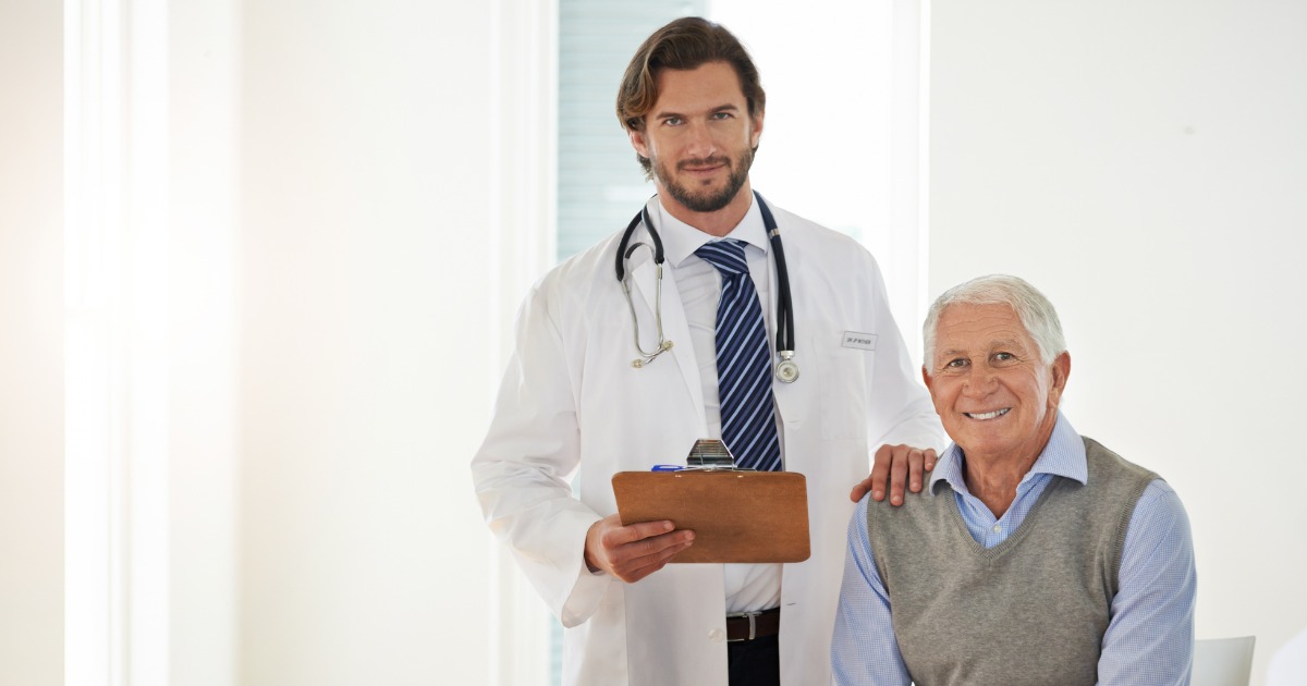 Portrait Doctor With Elderly Patient
